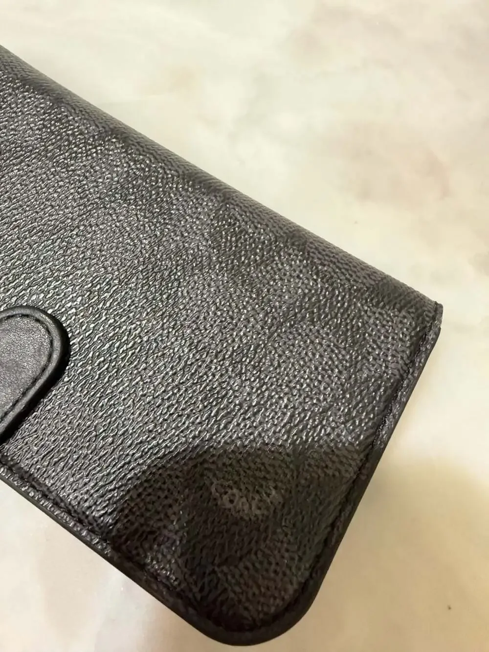 Coach iPhone 15 Pro Folio In Signature Canvas In Charcoal